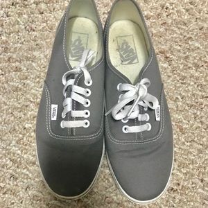 Gray lace up vans